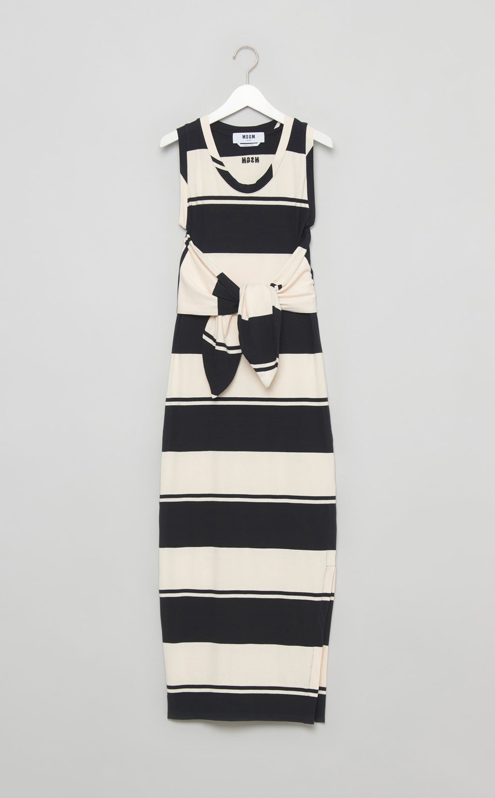 ボーダーリボンベルトワンピース