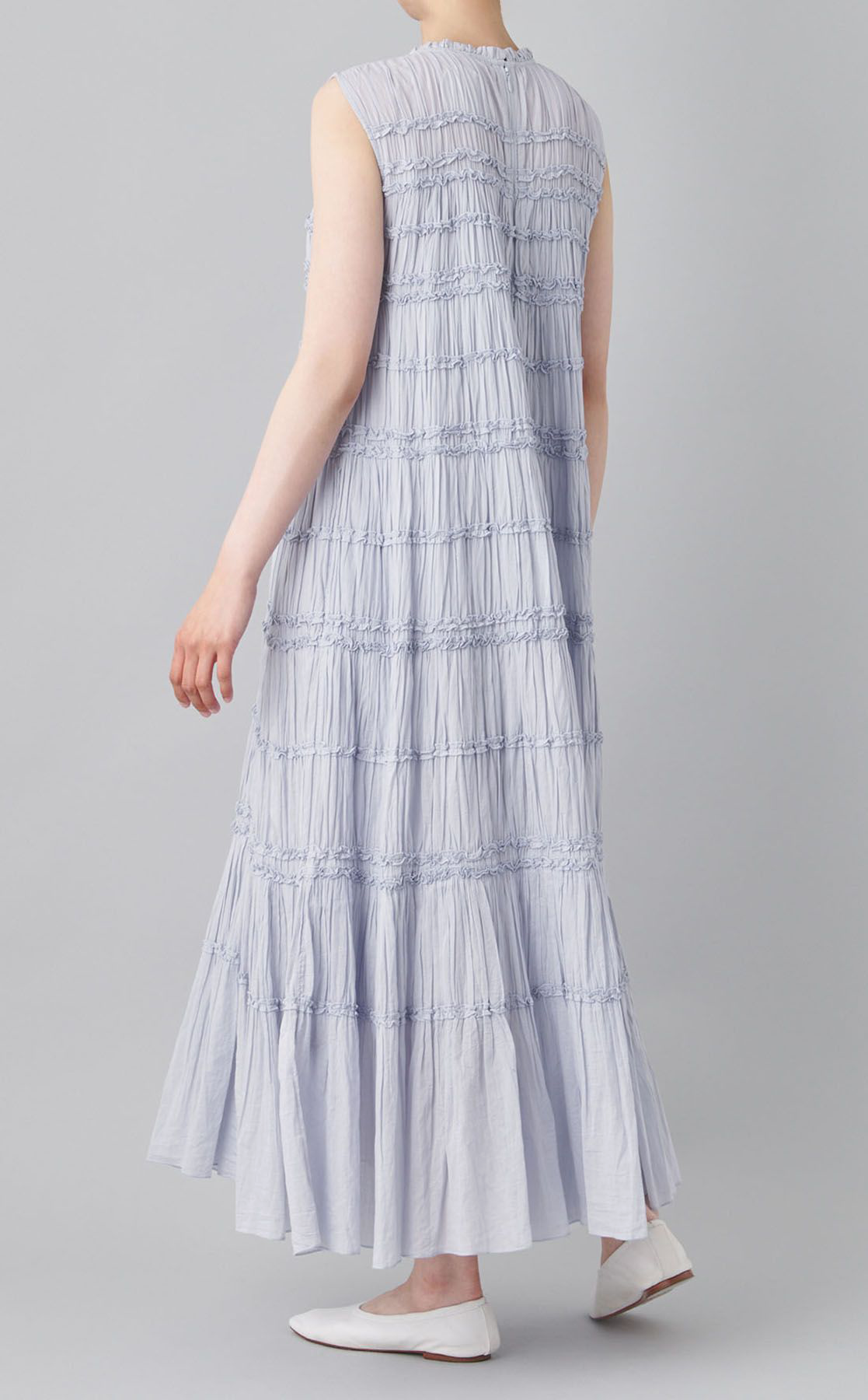 《手洗い可》コットンティアードロングワンピース