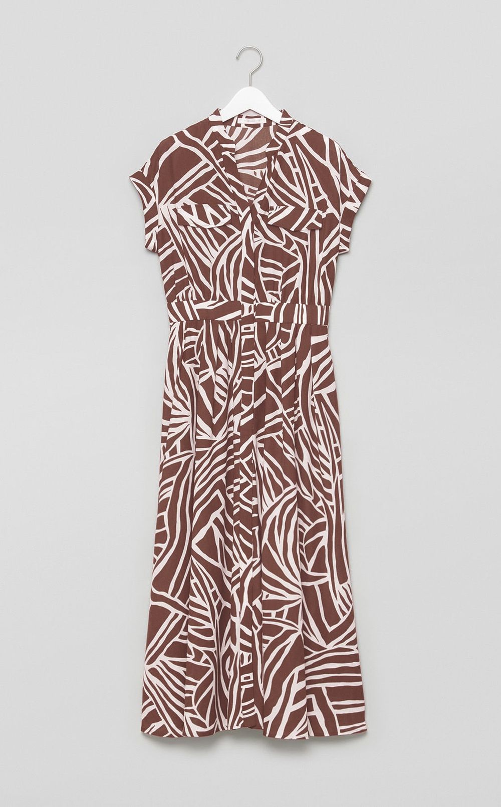 アニマルプリントシャツワンピース