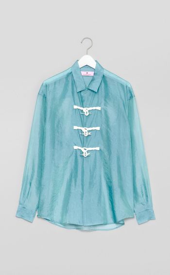 フラワートグルオーガンジーシャツ