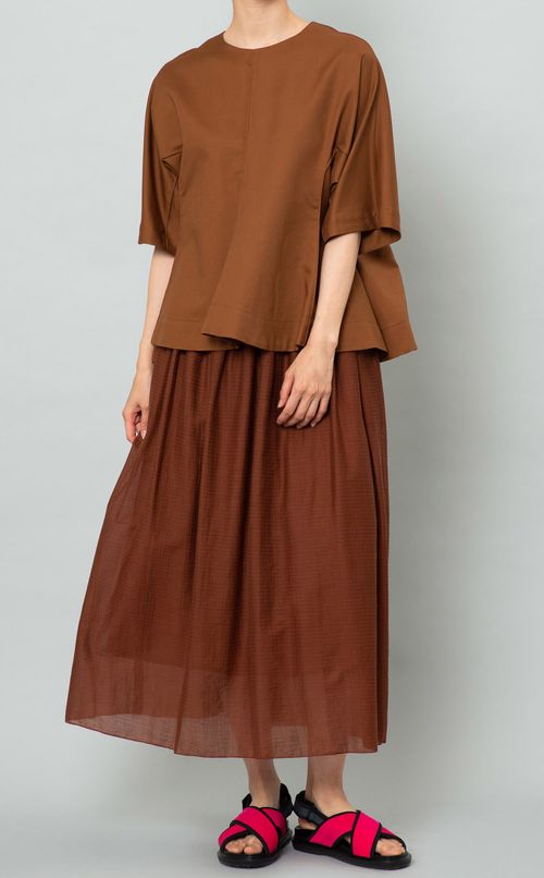 コットンペプラムTブラウス