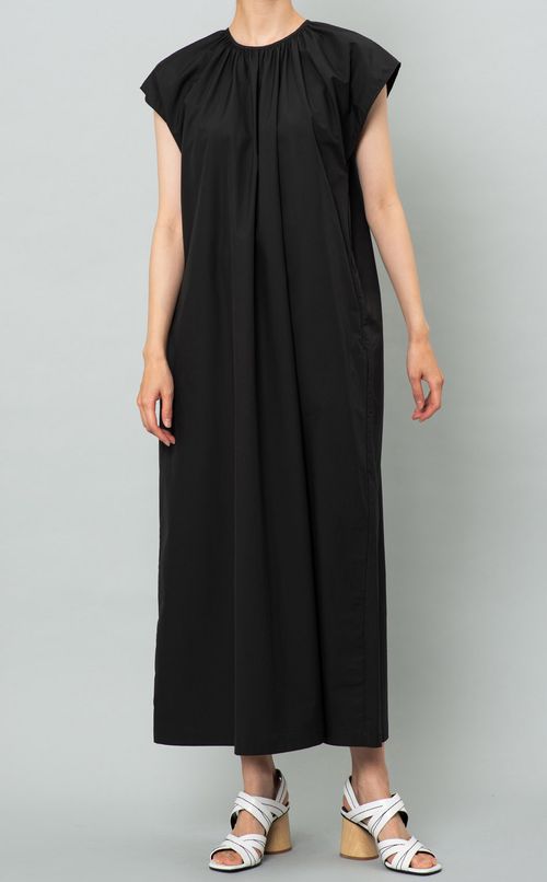 コットンフレアロングワンピース