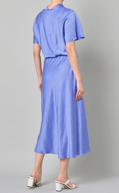 ギャザーネックショートスリーブワンピース