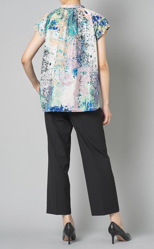 オプティカルプリントブラウス