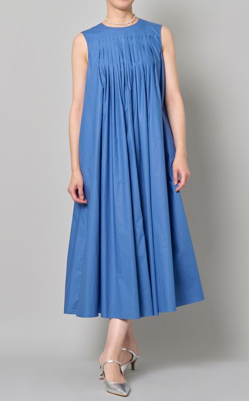 フロントタックノースリーブワンピース