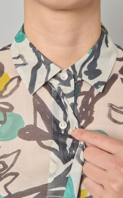 フラワープリントスリーブレスワンピース