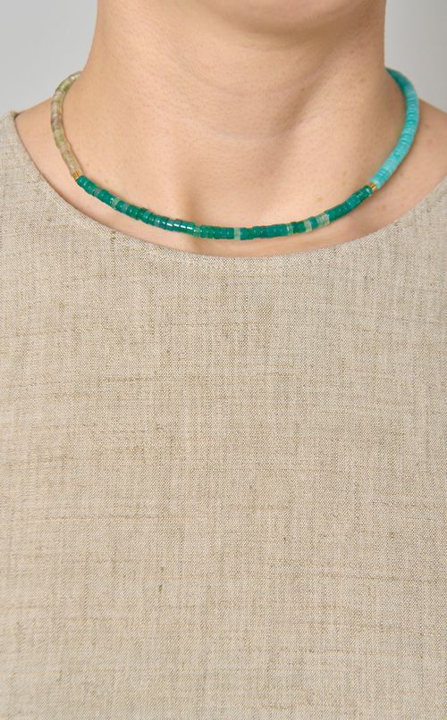 フローライトミックスネックレス