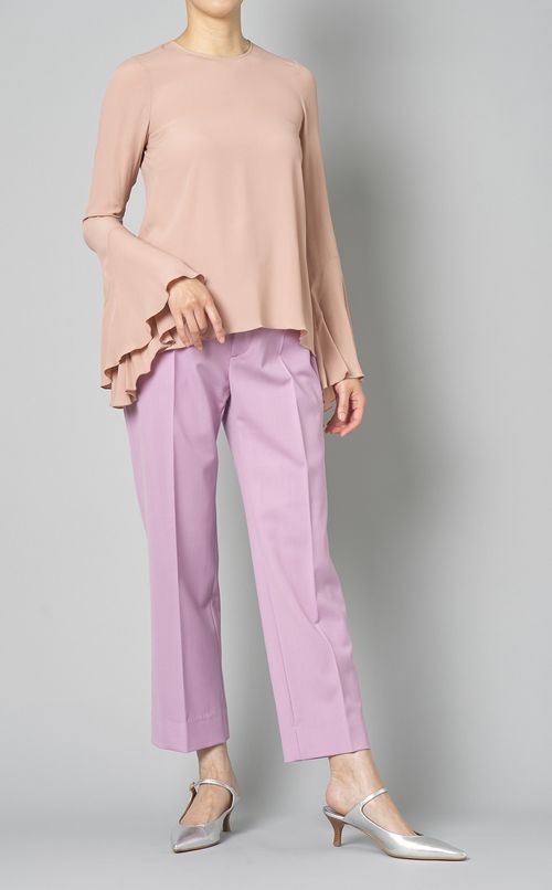 ウエストゴムセンタープレスパンツ