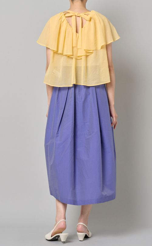 コットンラッフルブラウス