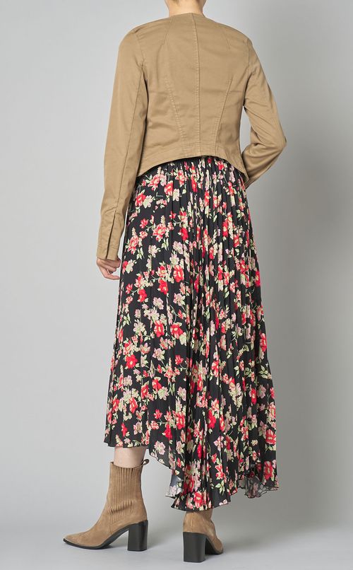 コットンノーカラージャケットブルゾン