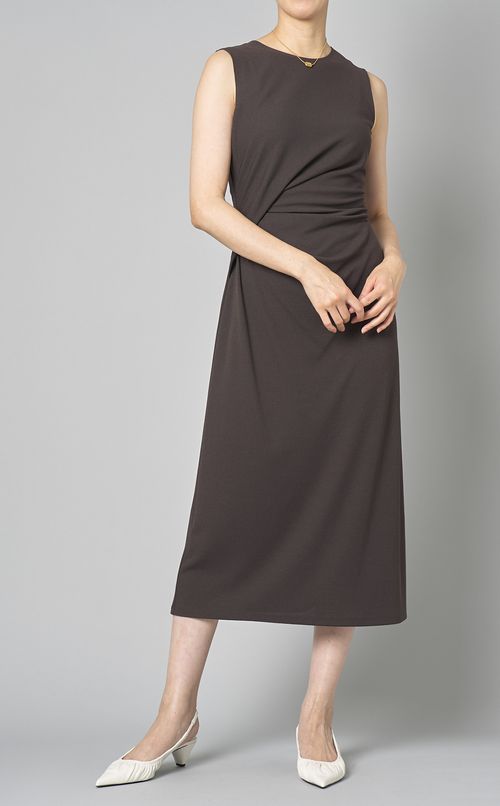 ウエストギャザージャージーワンピース