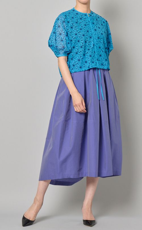 フラワーシースルーブルゾン