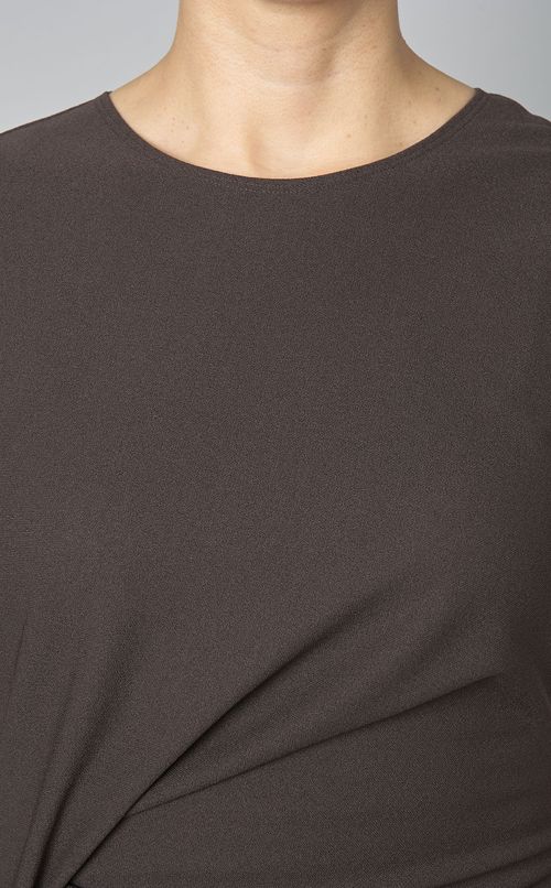 ウエストギャザージャージーワンピース