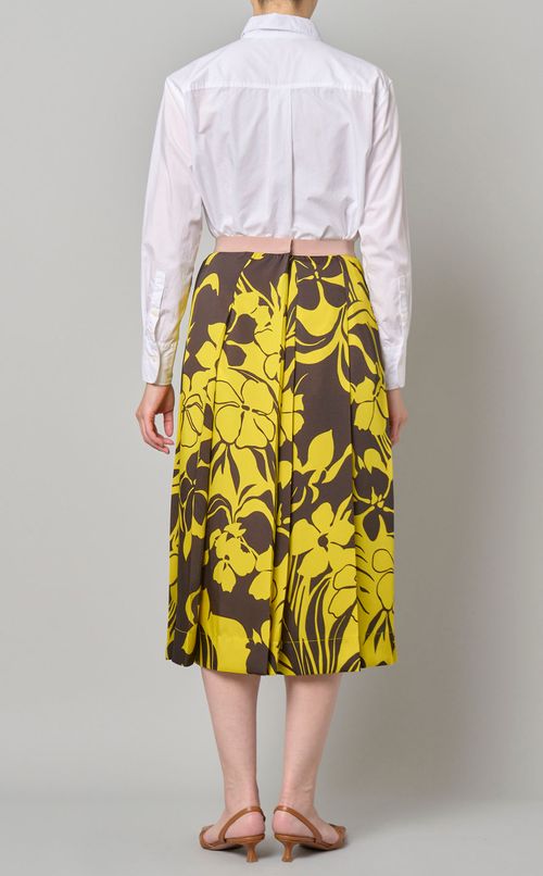 フラワープリントランダムプリーツスカート