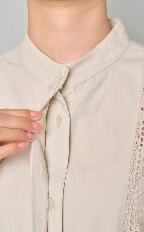 コットンスクエアレースワンピース