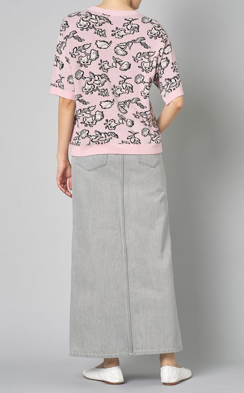 コットンジャガードショートスリーブニット