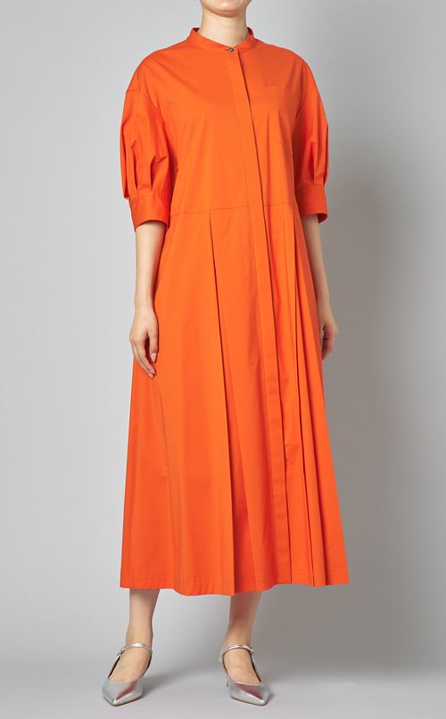 ストレッチブロードシャツワンピース