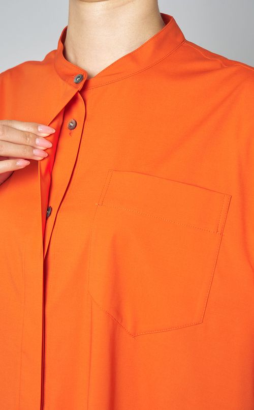 ストレッチブロードシャツワンピース