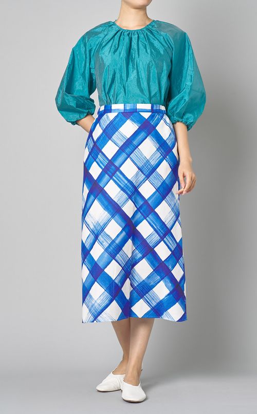 ブラッシュチェックバイアススカート