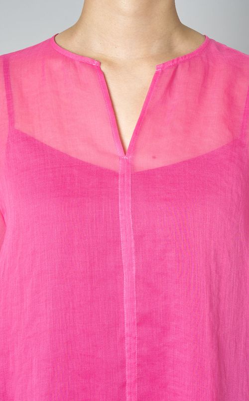 ソフトオーガンジーサックドレス