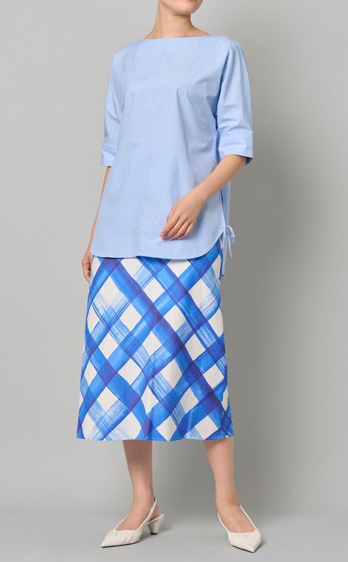 ブラッシュチェックバイアススカート