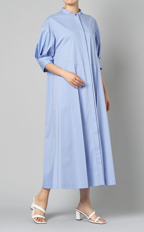 ストレッチブロードシャツワンピース