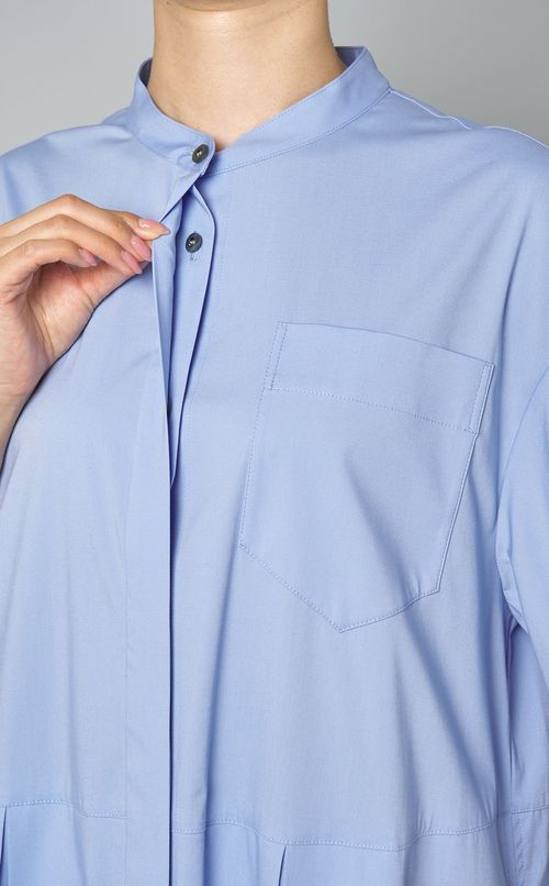 ストレッチブロードシャツワンピース