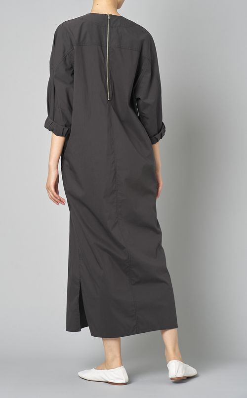 Vネックコクーンシャツワンピース