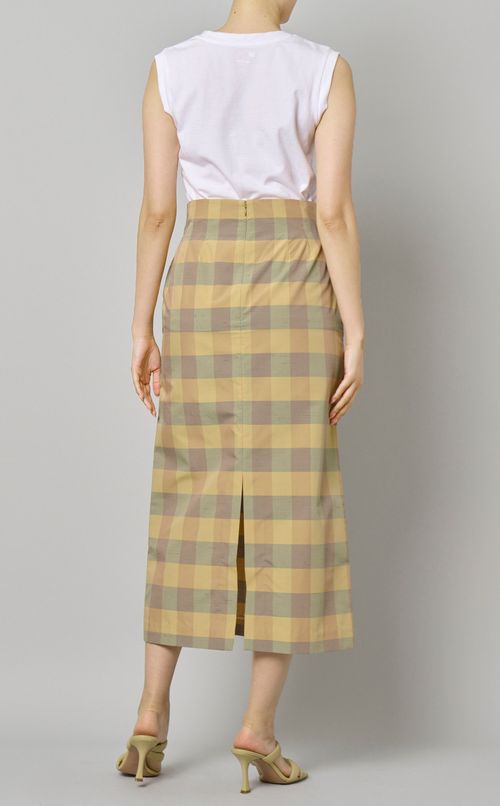 チェックIラインスカート