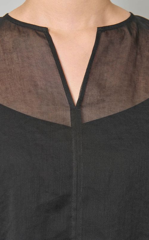 ソフトオーガンジーサックドレス