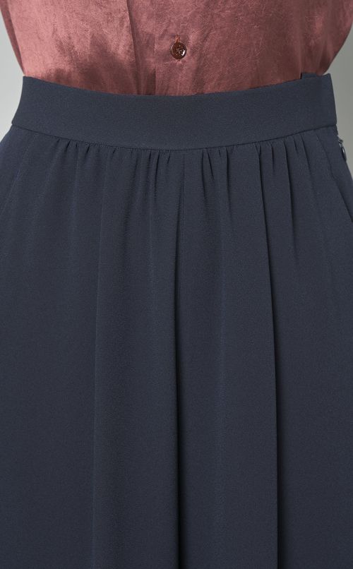 バックサテンギャザードパンツ