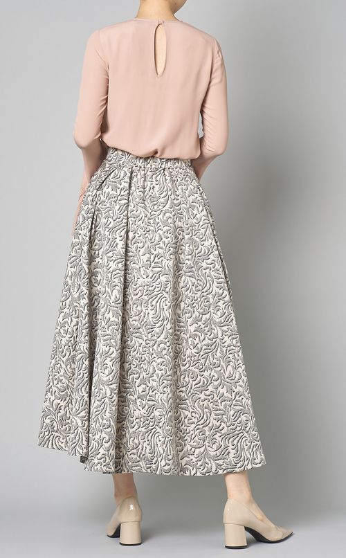 ボリュームタックプリントスカート