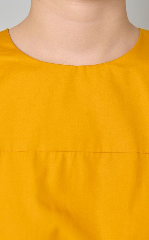 コットンノースリーブミディワンピース