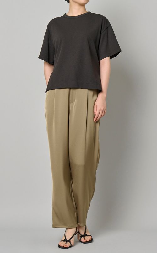 ワイドレッグサテンパンツ