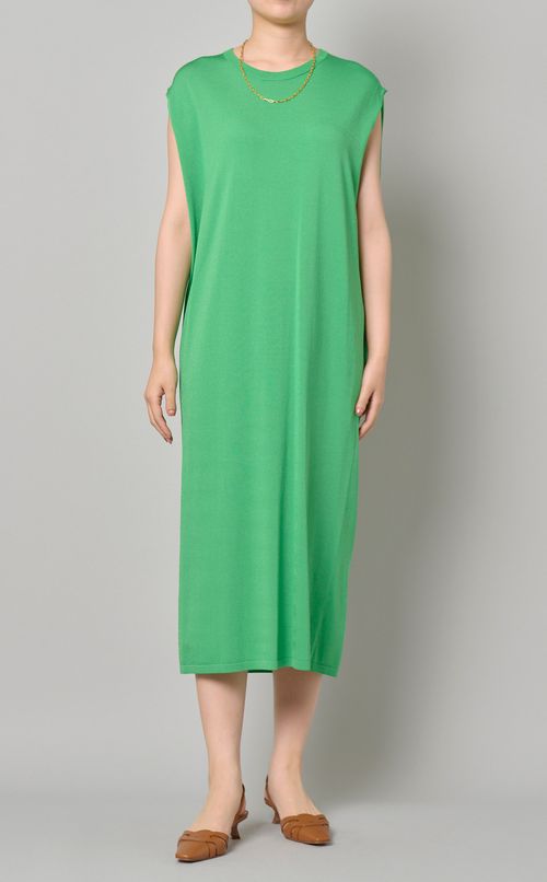 ジャージーノースリーブワンピース