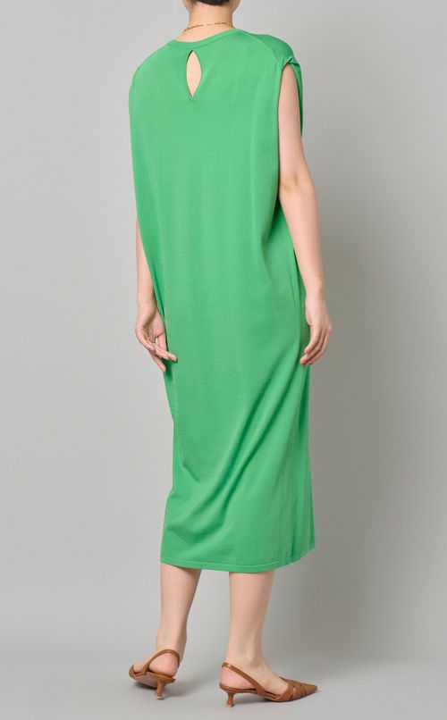 ジャージーノースリーブワンピース