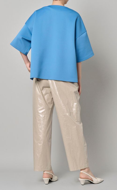 オーバルカットワークブラウス