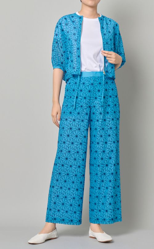 フラワーシースルーブルゾン