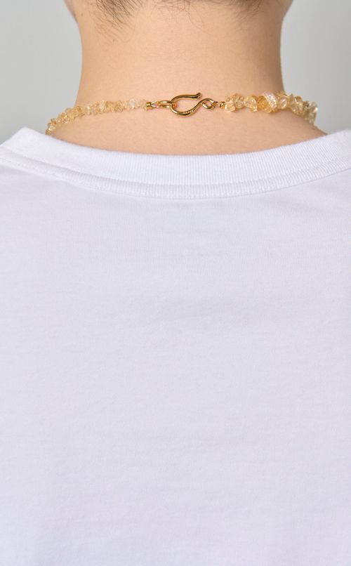 シトリン珊瑚ネックレス