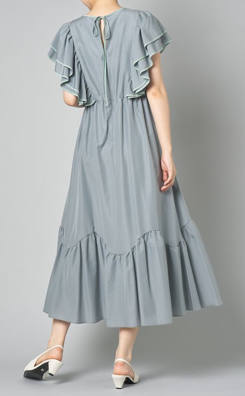 刺繍ティアードラインワンピース