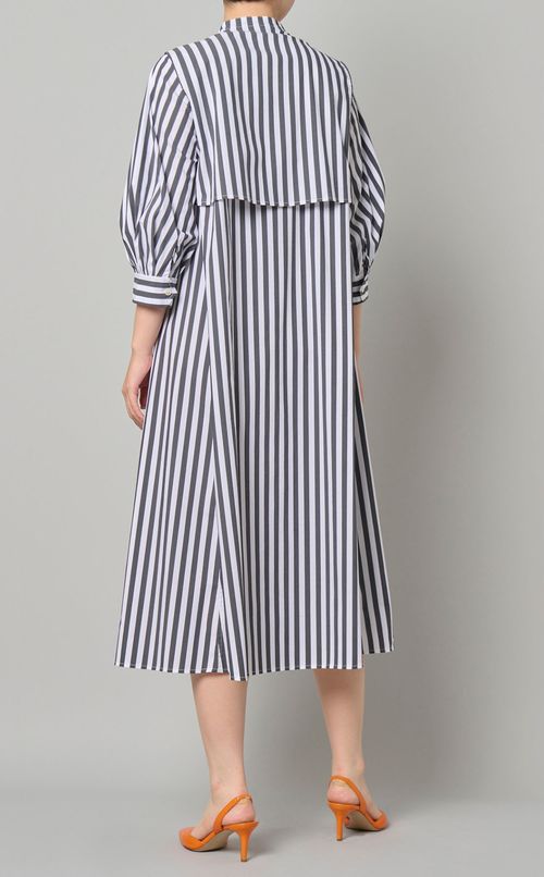 ストライプフレアワンピース