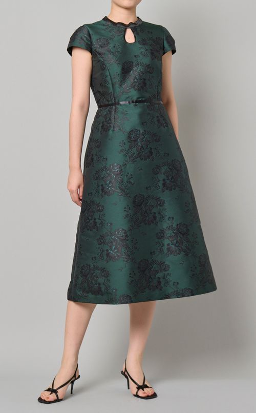 フラワージャガードドレス