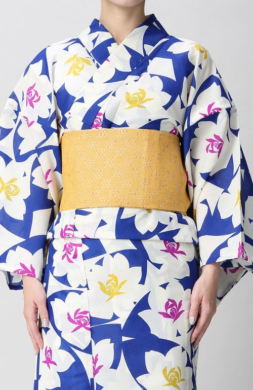 浴衣帯セット桔梗黄紫