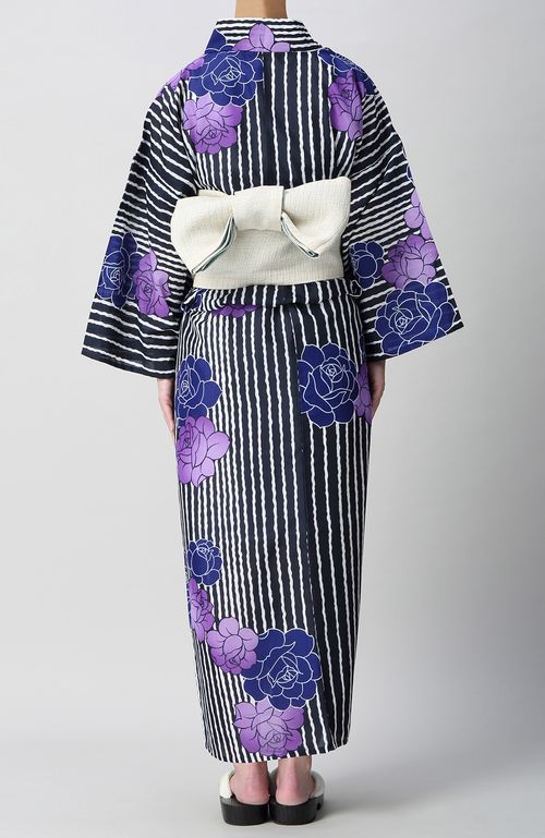 浴衣帯セット花柄紫