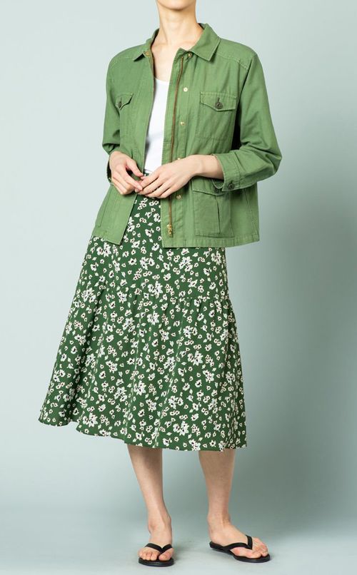 フラワープリントスカート