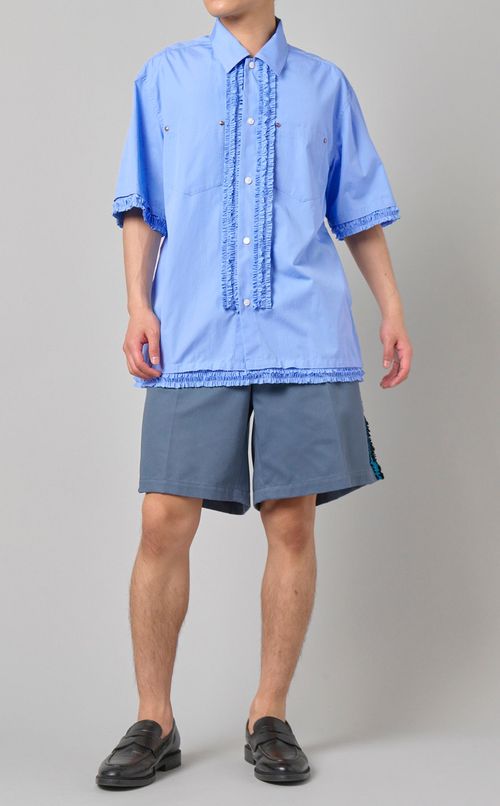 フリルショートスリーブシャツ