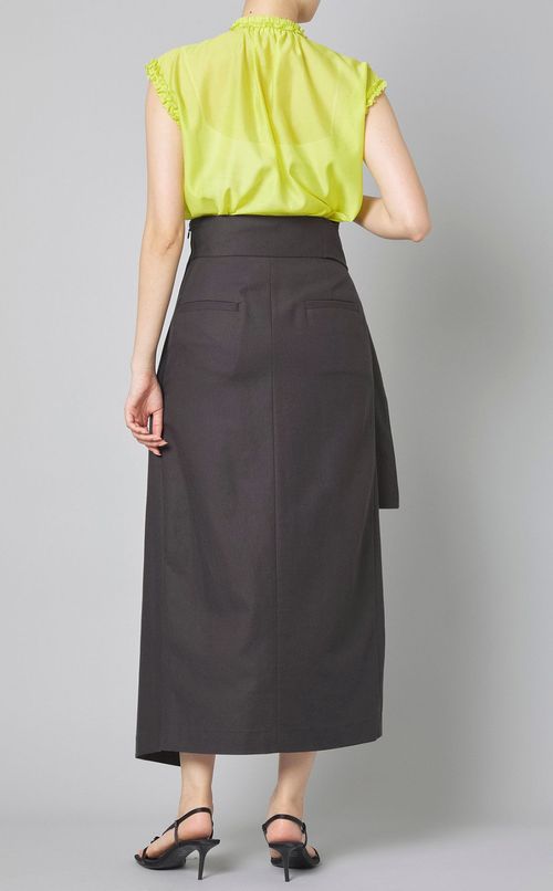 コットンリネンラップスカート