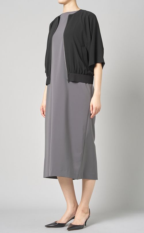 フロントジップノーカラージャケット