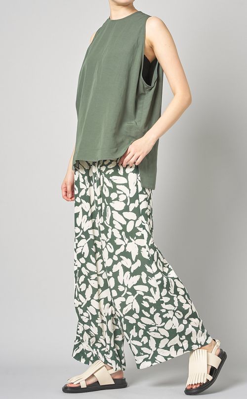 プリントワイドイージーパンツ