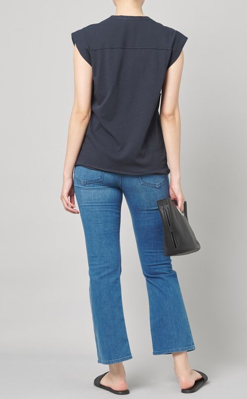 コットンノースリーブジャージトップス